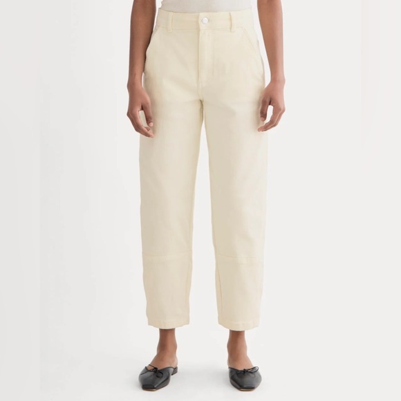 Everlane Utility Barrel Jean Pant in Bone White - Picture 1 of 9